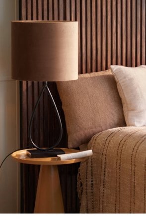 35cm Velours Cylinder Shade in Chocolate