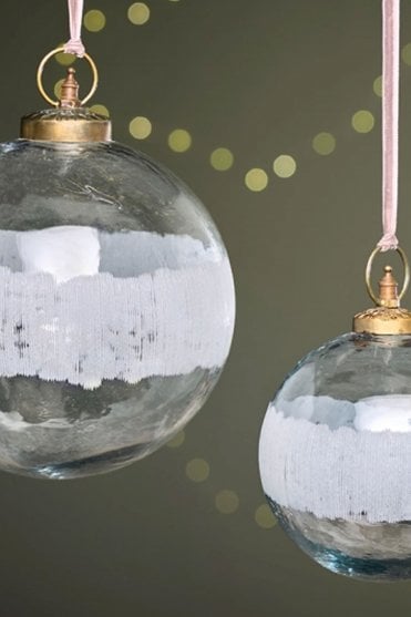 Anara Etched Clear Bauble in Large