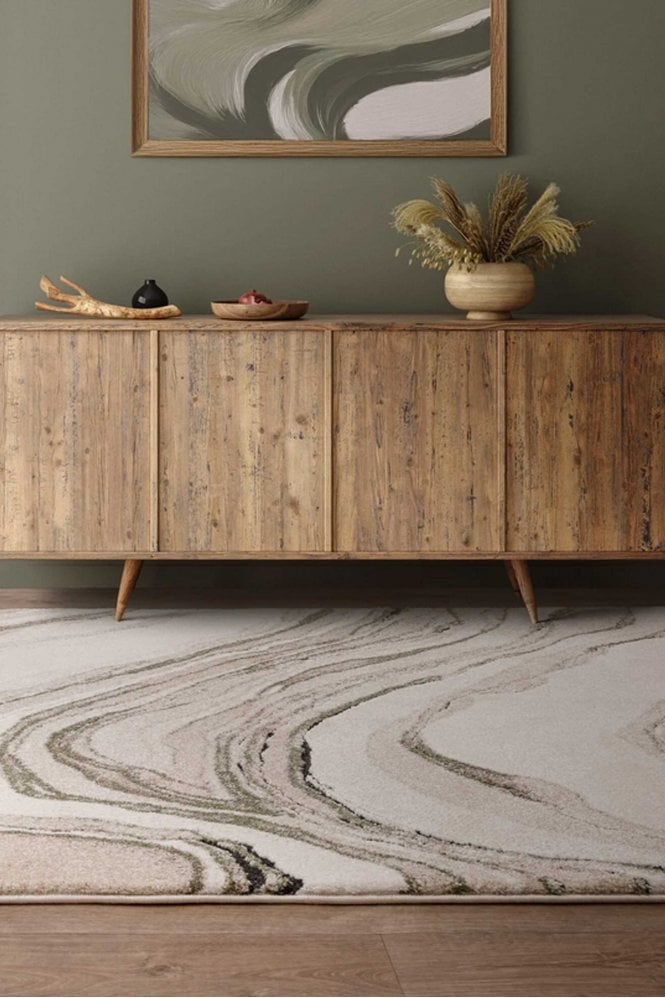 Asiatic Mirage Rug in Quartz Green