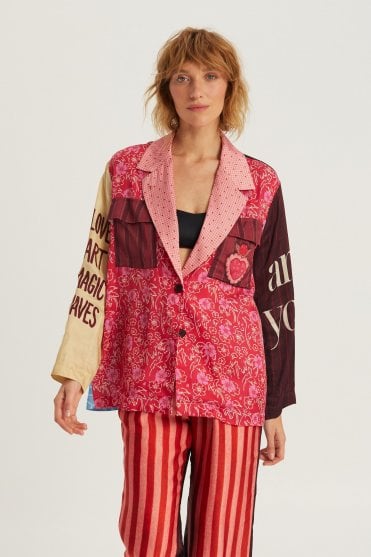 Audrey Printed Collar Jacket