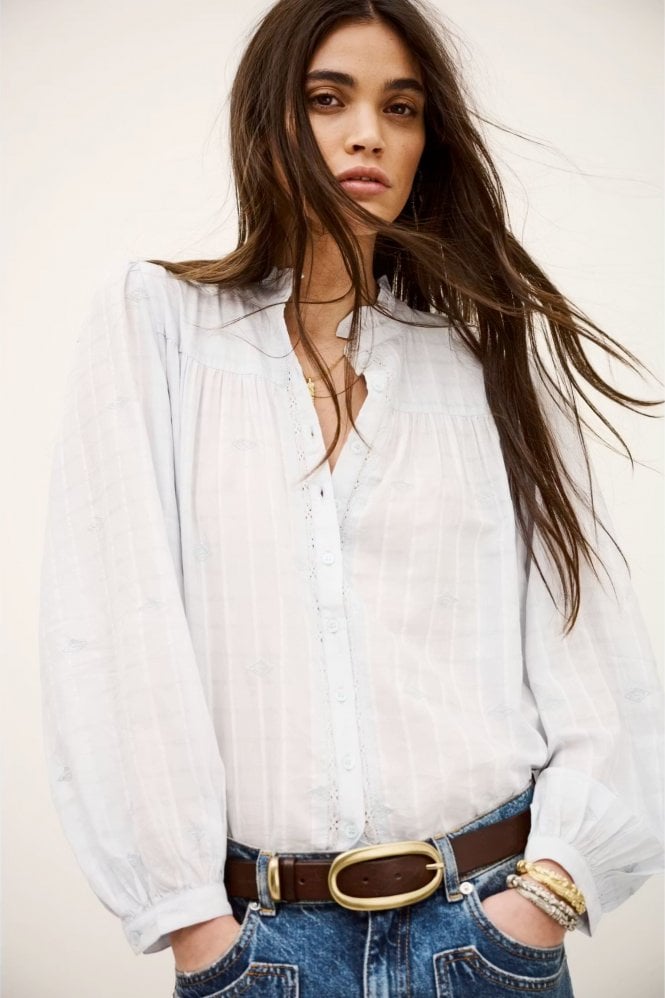 Ba&sh Melody Shirt in Sky Blue