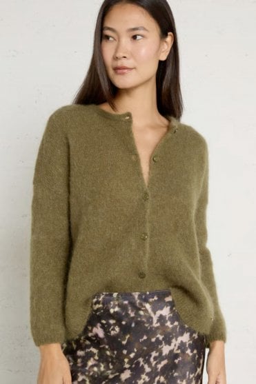 Bea Cardigan in Algae