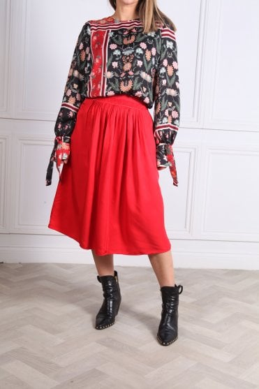 Hatch Gathered Skirt