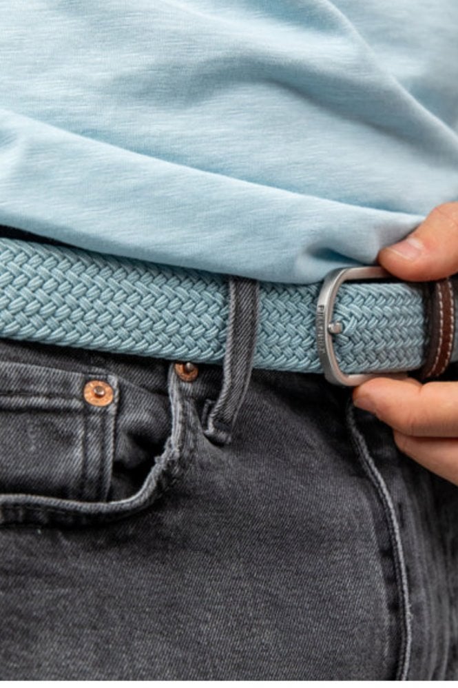 BillyBelt Braid Belt in Bleu Nuage