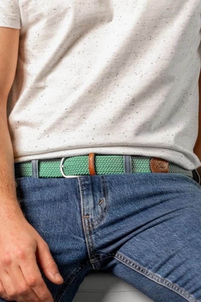 BillyBelt Braid Belt in Golf Green