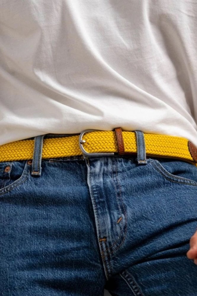BillyBelt Braid Belt in Imperial Yellow