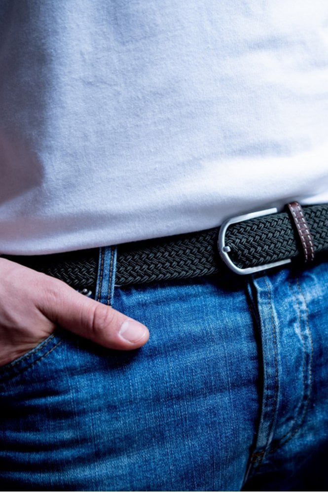BillyBelt Elastic Woven Belt Black Licorice