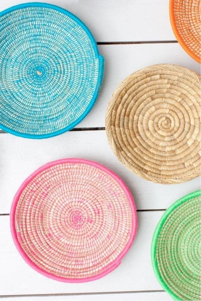 Bohemia Moroccan Neon Wool Plate in Blue