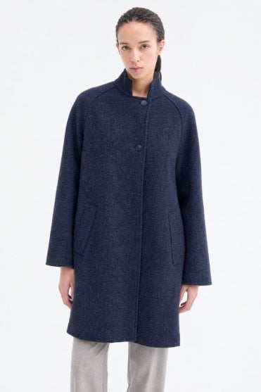 Boiled Wool Raglan Sleeve Coat