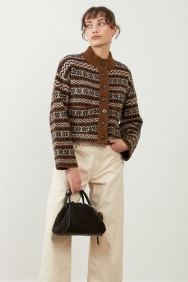 Brigitta Cardigan in Chocolate