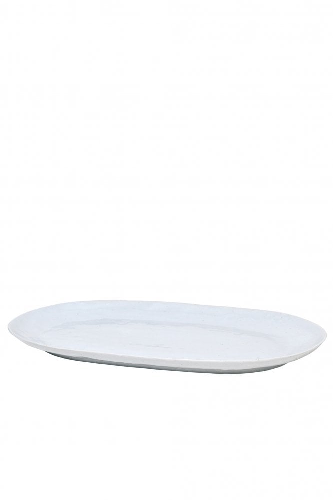 Broste Copenhagen Shape Oval Platter in Soft Grey