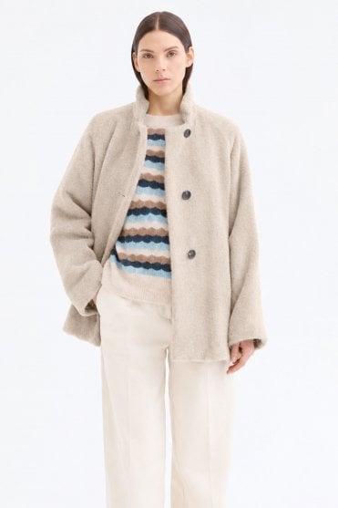 Caban Coat with Raglan Sleeve