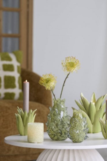 Cactus Candle Stick in Light Green