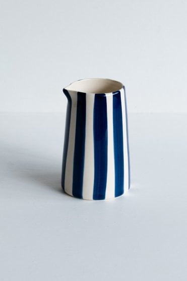 Candy Stripe Creamer in Blue