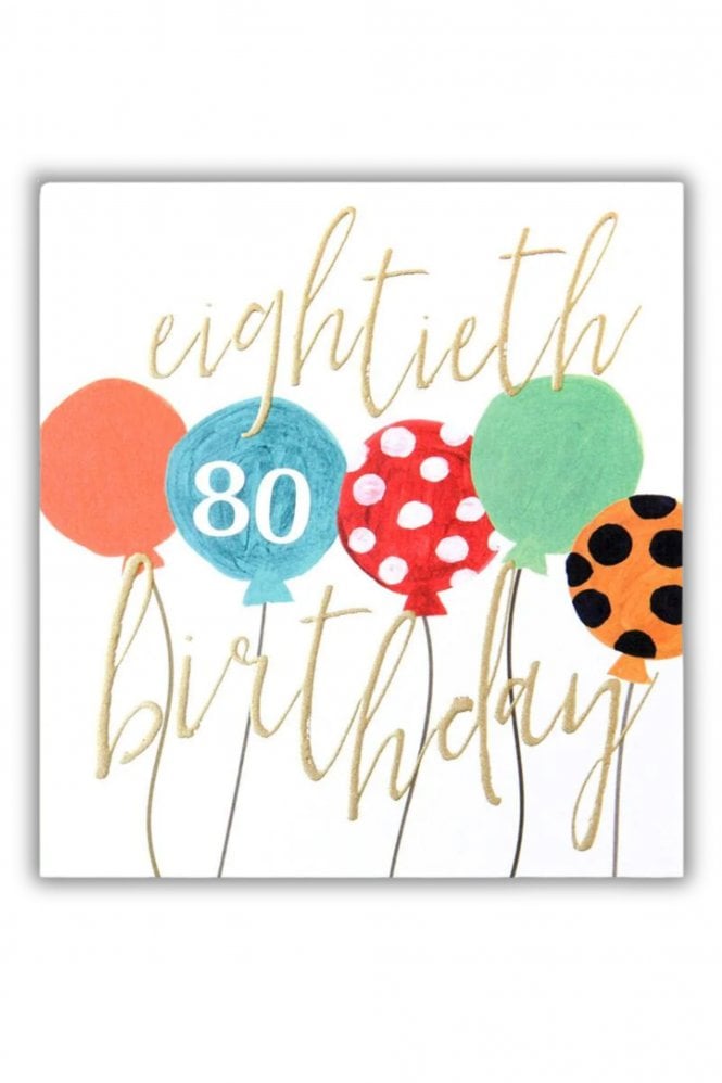 Caroline Gardner Eightieth Birthday Greeting Card