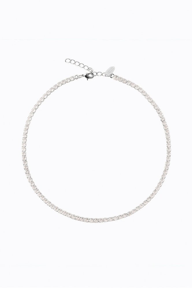 Caroline Svedbom Zara Necklace in Rhodium Crystal 