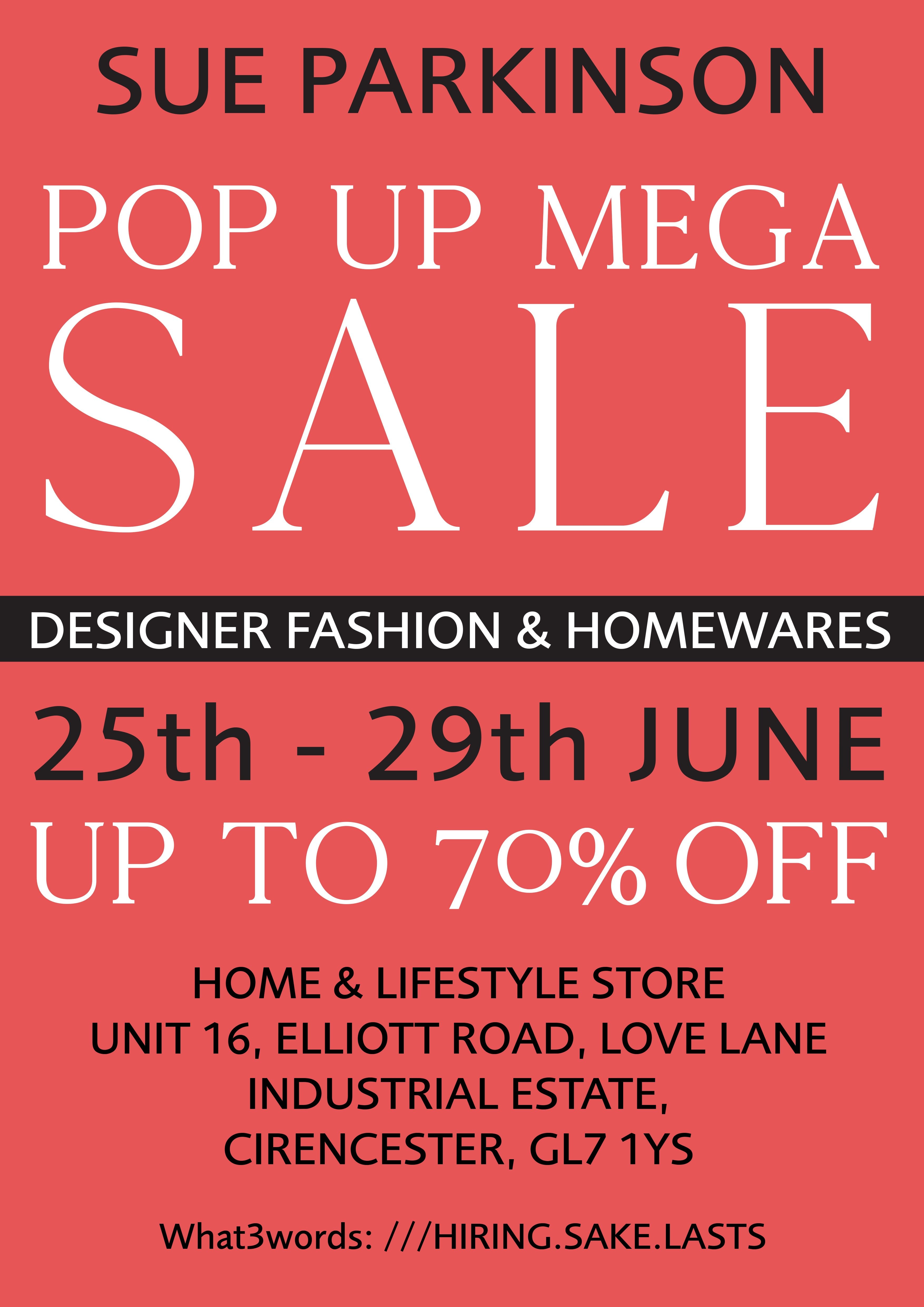 Pop-up Mega Sale