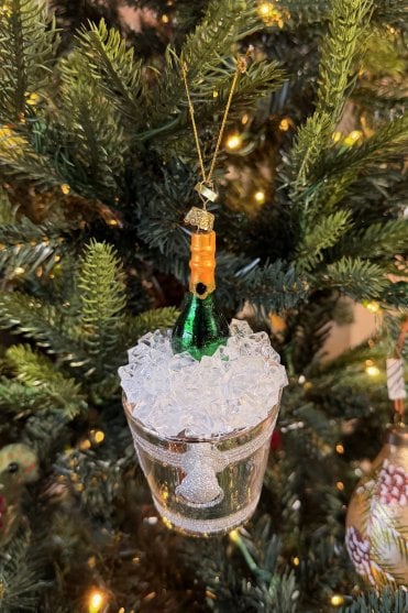 Champagne on Ice Hanging Decoration