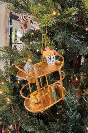 Glam Bar Cart Hanging Decoration