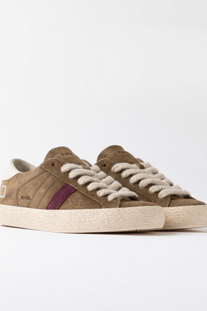 D.A.T.E Hill Low Suede in Army