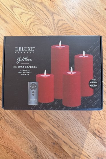 Bordeaux LED Candle Giftbox