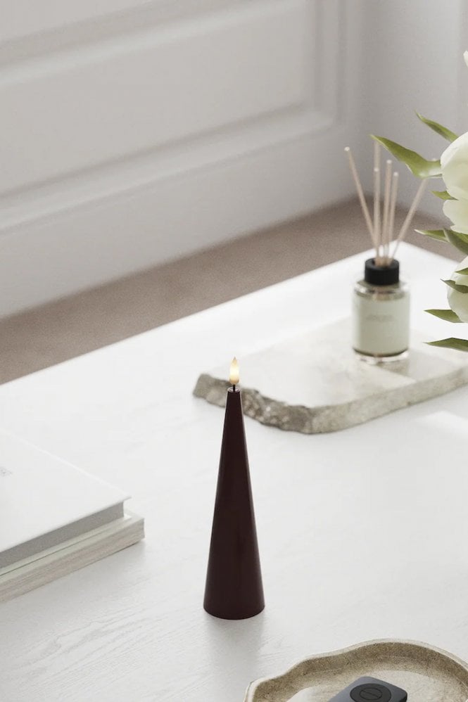Deluxe Homeart Cone Candle Bourgogne 20cm