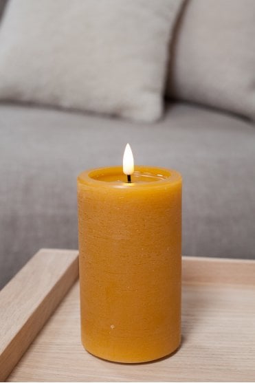 Unique LED Candle Curry 10 x 15cm