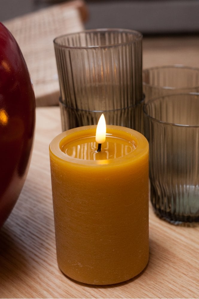 Deluxe Homeart Unique LED Candle Curry 7.5 x 10cm