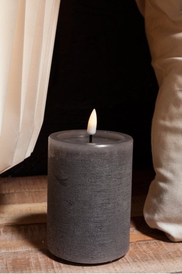Unique LED Candle Mocca 7.5 x 10cm
