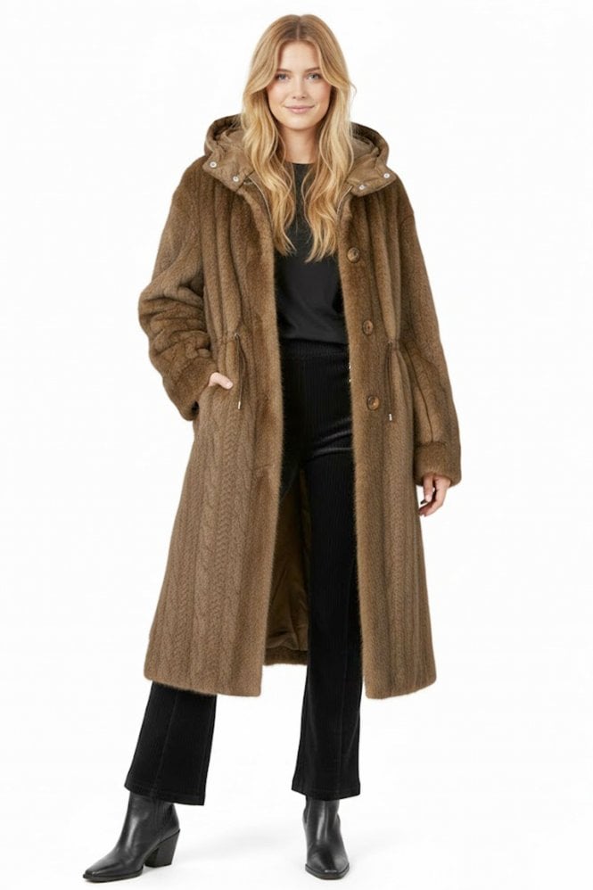 Derhy Giverdale Coat in Brown