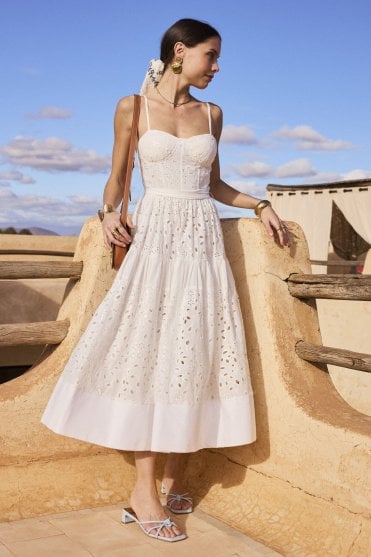 Guyana Dress in White
