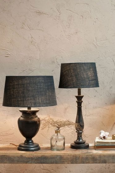 Dia Ink Jute Lampshade