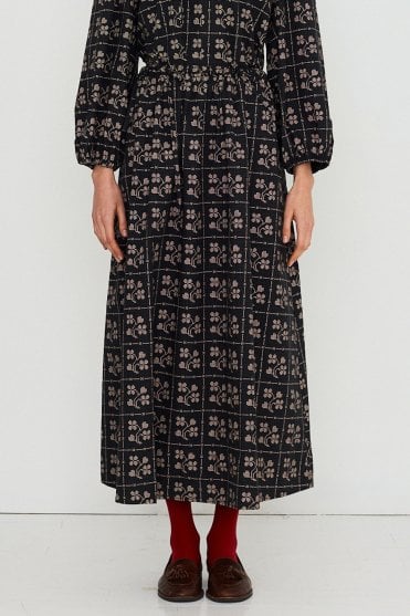 Dots Flowers Bow Skirt