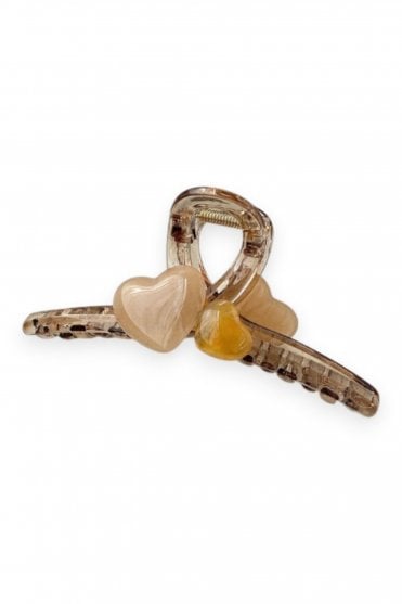 Double Heart Looped Claw Clip