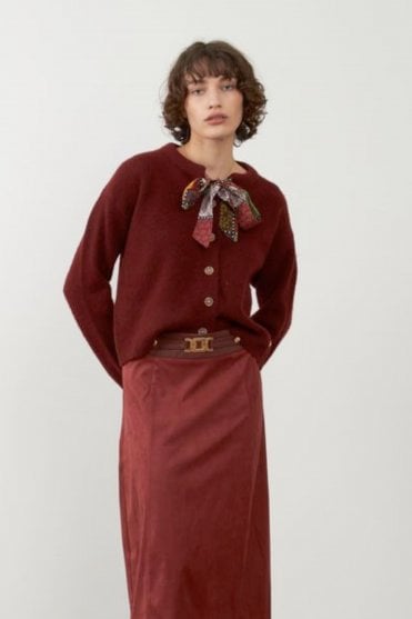 Eirlys Cardigan in Burgundy