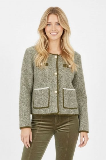 Elyna Cardigan in Khaki
