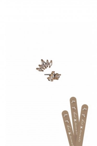 Fan of Five Crystal Earring Clear
