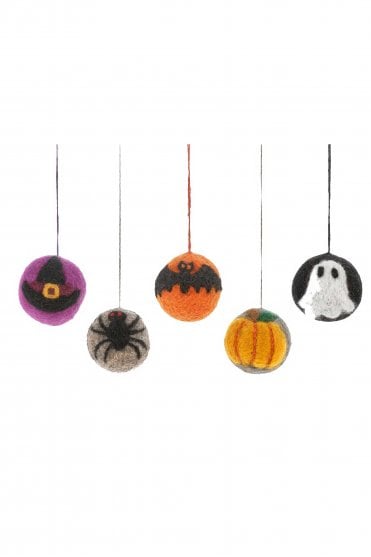 Felt Haunted Halloween Baubles