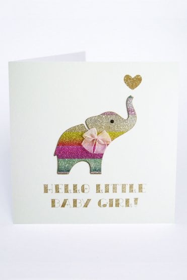 Hello Little Baby Girl Card