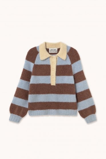 Frank Striped Polo in Blue Stripe