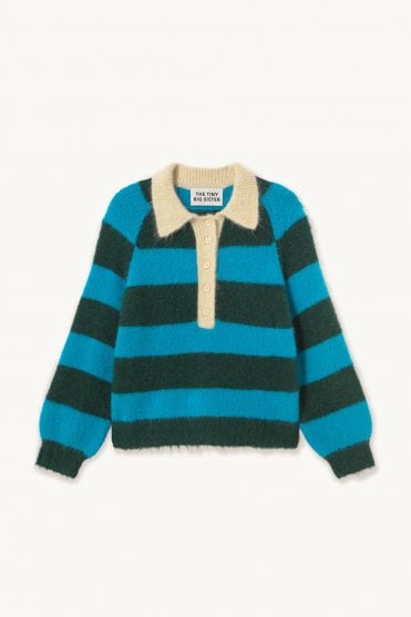 Frank Striped Polo in Green Stripe