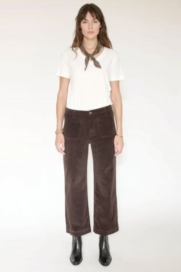 Frida Velvet Pants in Brown