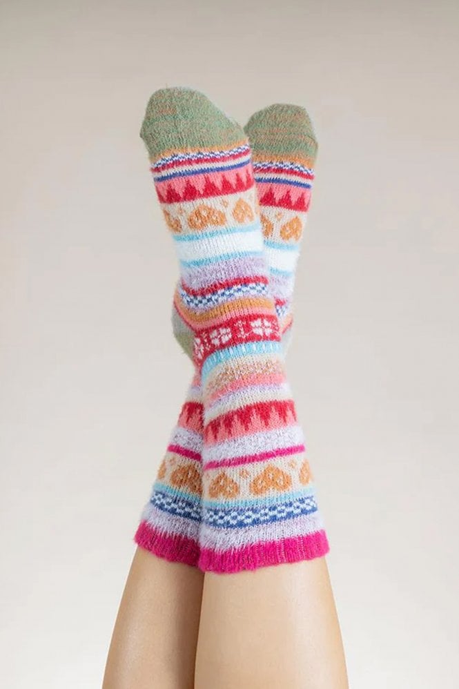 Gemjar Coloured Cuff Wool Blend Socks