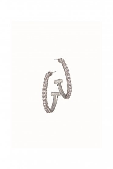 Hammerhead Hoops in Silver