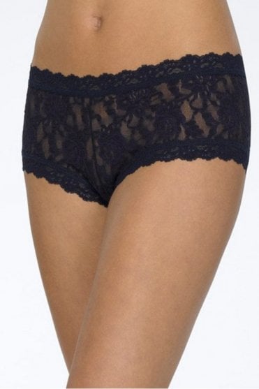 Signature Lace Boyshort in Navy