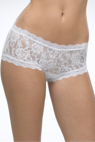 Signature Lace Boyshort in White