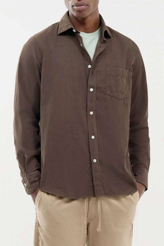 Hartford Mens Paul Pat Shirt in Moka