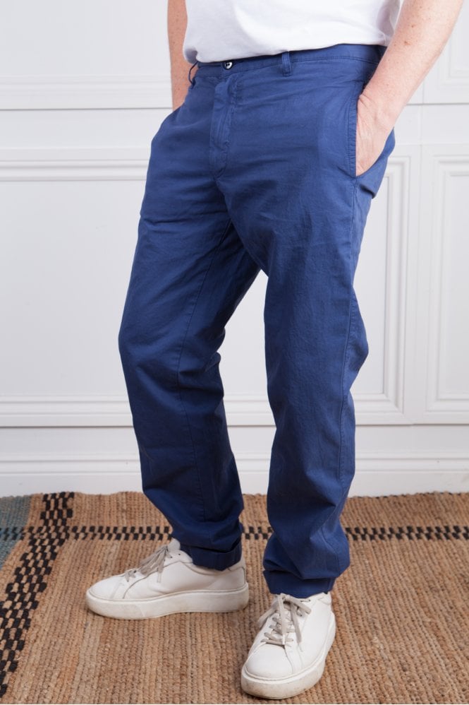 Hartford Mens Tex Trouser in Worker Blue