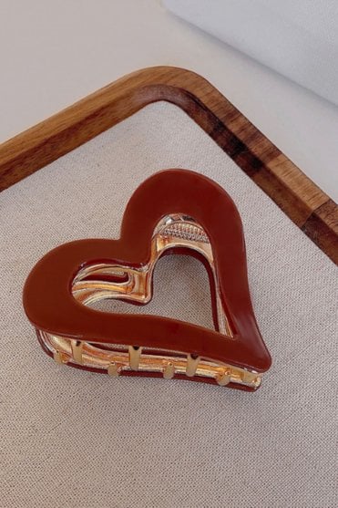 Heart Silhouette in Mink & Gold