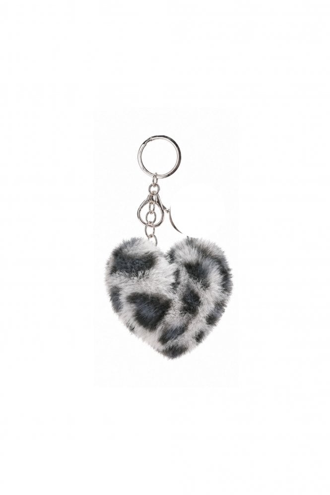 Hot Tomato Big Cat Heart in Grey Leopard